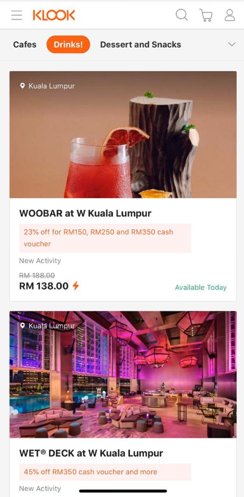 Select from a package at discounted prices for drinks at selected bars in town.