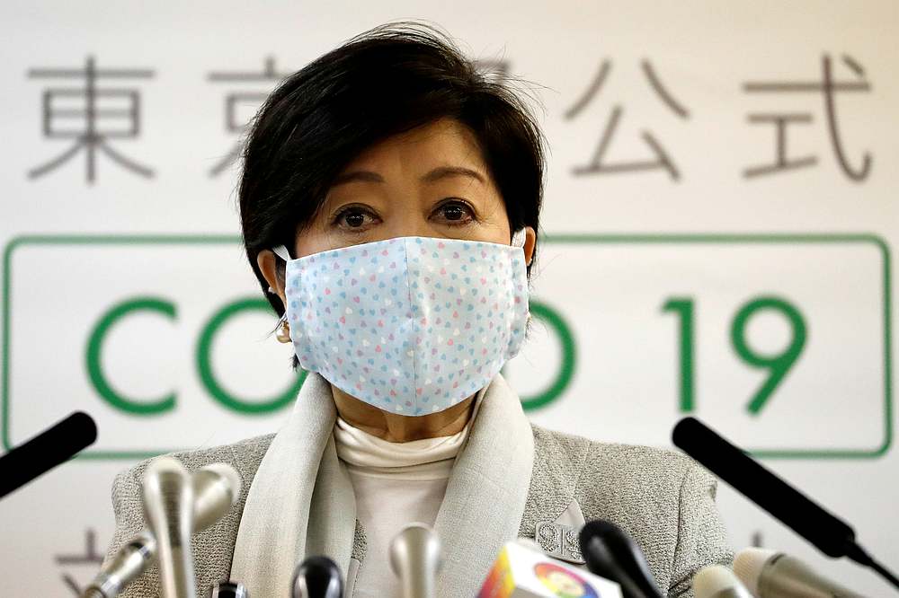 Tokyo Governor Yuriko Koike attends a news conference on Tokyo's response to the Covid-19 outbreak, in Tokyo, Japan April 10, 2020. u00e2u20acu201d Reuters pic