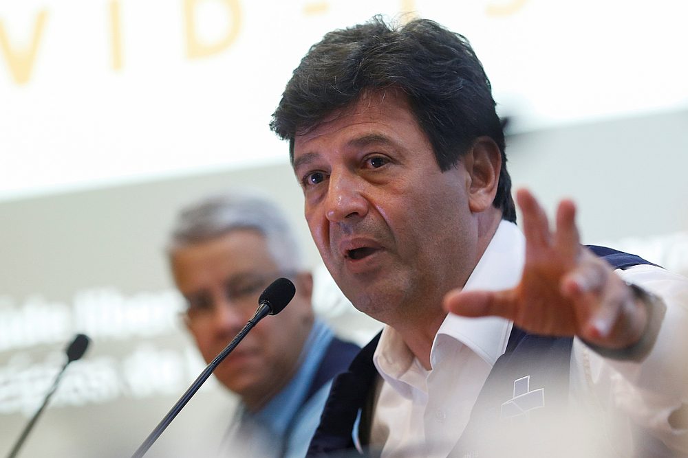 Brazil's Minister of Health Luiz Henrique Mandetta speaks during a news conference amid the Covid-19 outbreak in Brasilia March 25, 2020. u00e2u20acu201d Reuters pic