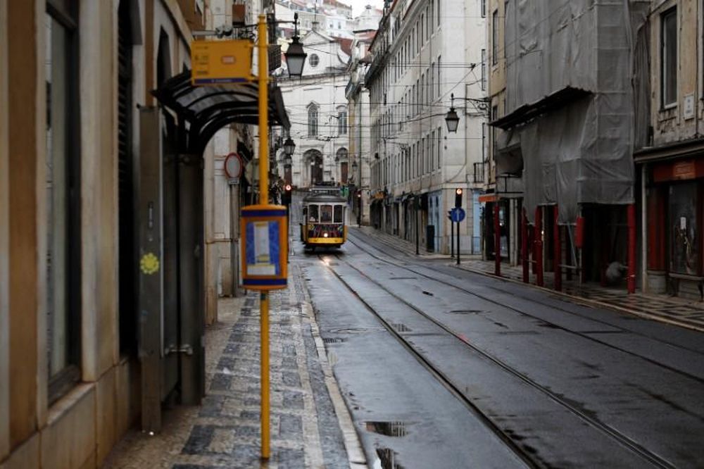 A tram is pictured at an empty street as the spread of the coronavirus disease (Covid-19) continues in downtown Lisbon, Portugal March 20, 2020. u00e2u20acu201d Reuters pic