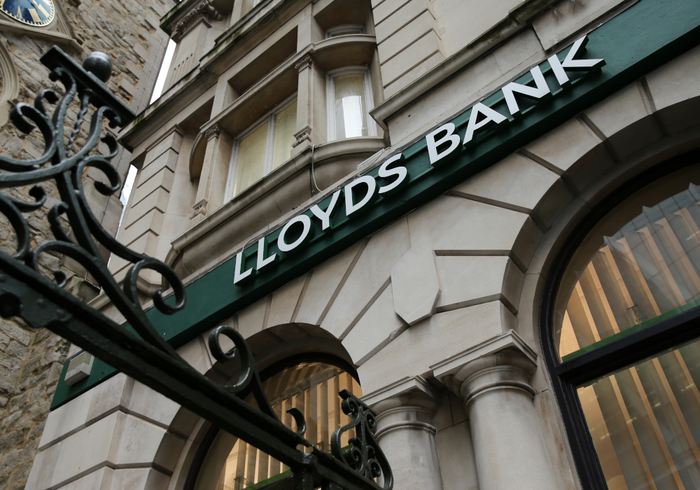 Signage for Lloyds Bank is pictured outside a branch in the City of London on February 19, 2020. u00e2u20acu201d AFP pic 
