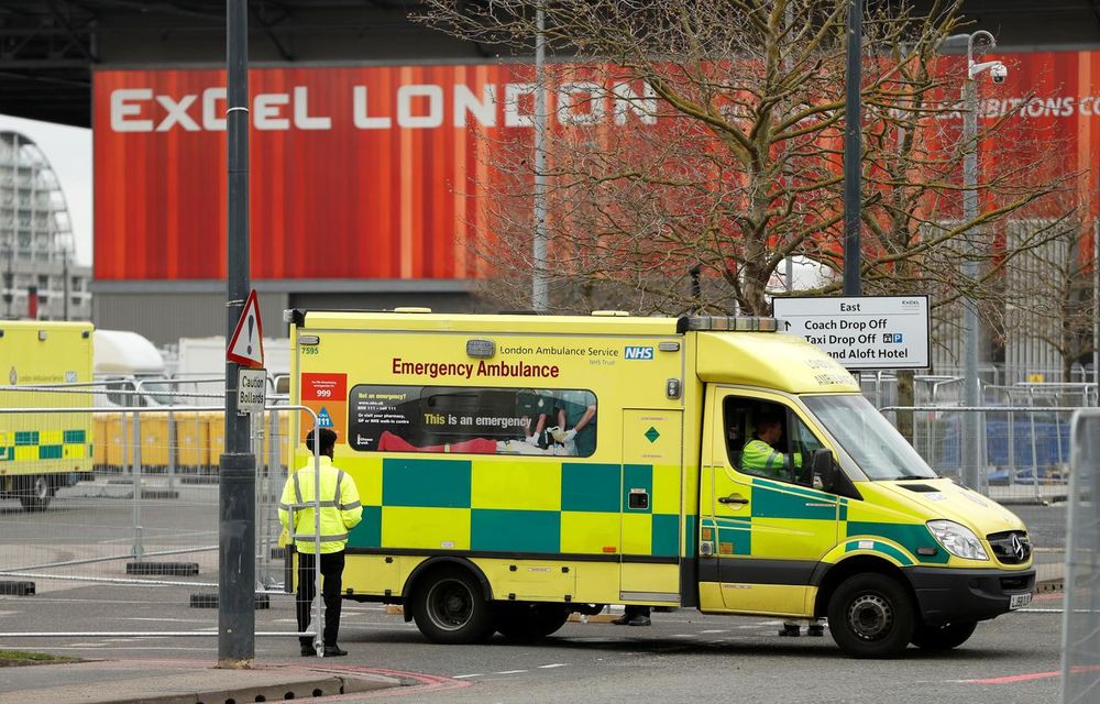 An ambulance leaves the NHS Nightingale Hospital as the spread of the coronavirus disease (Covid-19) continues, London, April 3, 2020. u00e2u20acu201d Reuters pic