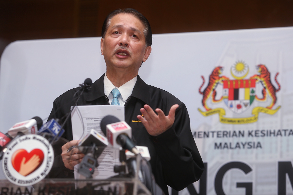 Health director-general Datuk Dr Noor Hisham Abdullah giving a press conference on Covid-19 in Putrajaya April 23, 2020. u00e2u20acu201d Picture by Choo Choy May