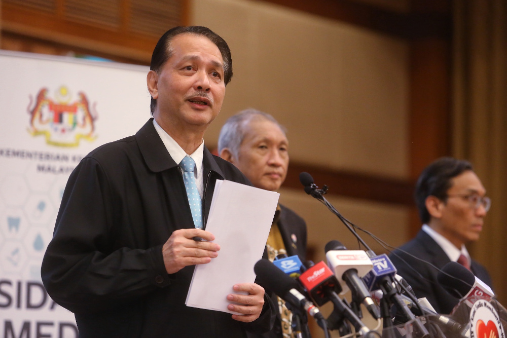 Health director-general Datuk Dr Noor Hisham Abdullah giving a press conference on Covid-19 in Putrajaya April 23, 2020. u00e2u20acu201d Picture by Choo Choy May