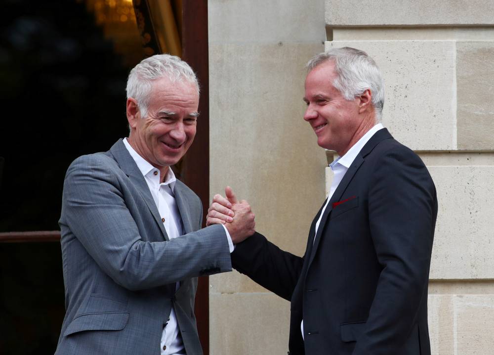 Team World captain John McEnroe and vice captain Patrick McEnroe during the official welcome of Laver Cup teams in Geneca September 18, 2019. u00e2u20acu2022 Reuters pic