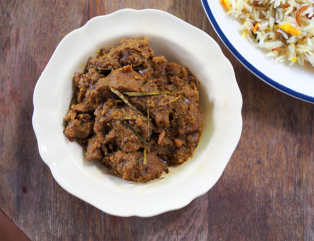 Get into the Raya mood with tender beef 'rendang'.