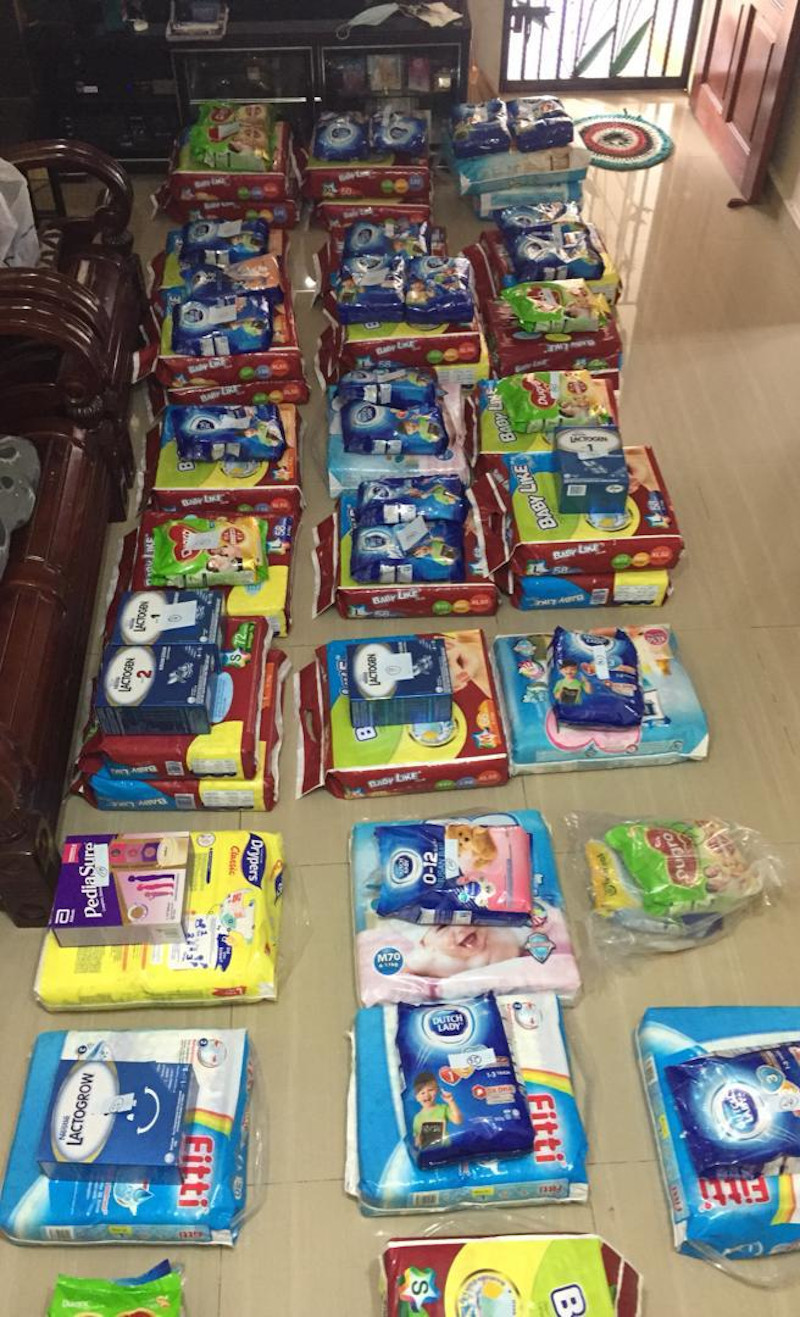Some of the items which were delivered to needy households with toddlers and infants, as well as physically disabled children. — Picture courtesy of Asheeq Ali Sethi Alivi