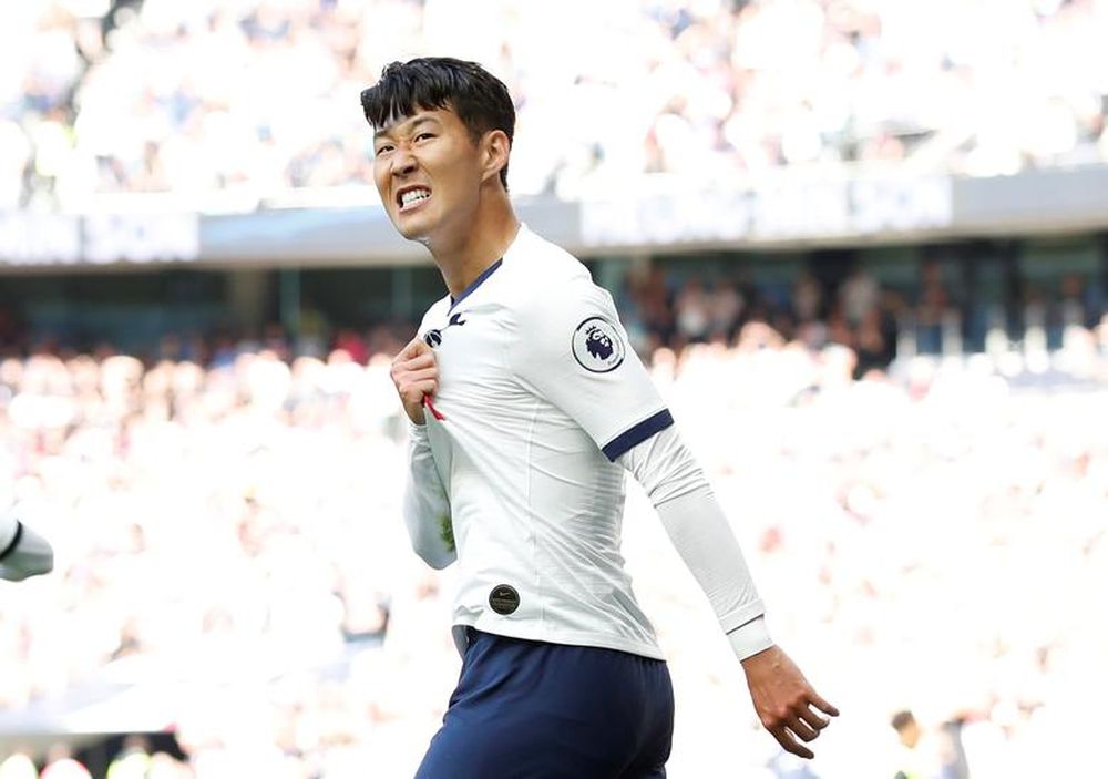 Tottenham Hotspuru00e2u20acu2122s Son Heung-min celebrates scoring their first goal during the Premier League match Tottenham Hotspur v Crystal Palace at Tottenham Hotspur Stadium, London, September 14, 2019. u00e2u20acu201d Reuters pic