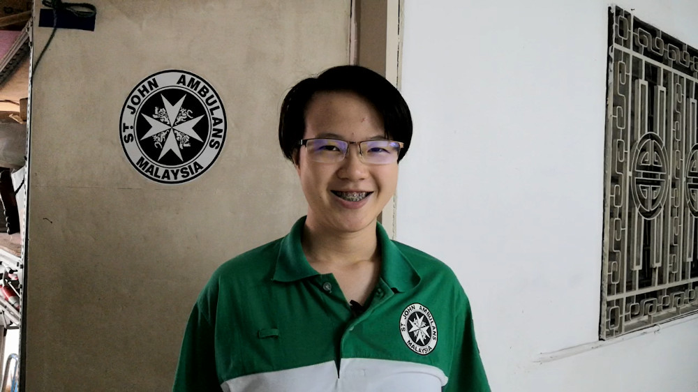 The third-year medical student said that her voluntary work at SJAM convinced her to pursue a medical career. — Picture courtesy of St John’s Ambulance of Malaysia