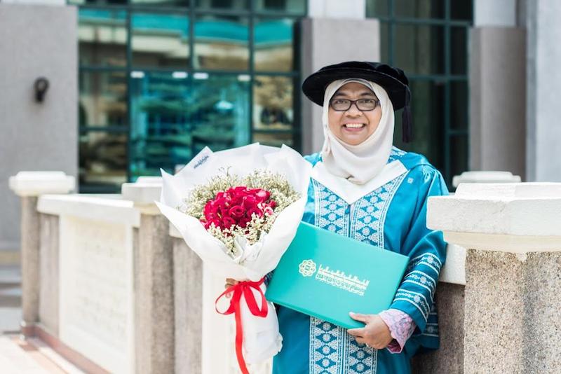 Siti’s mother, Sahimi Mohamed during her convocation. — Picture courtesy of Siti Balqis Yusoff