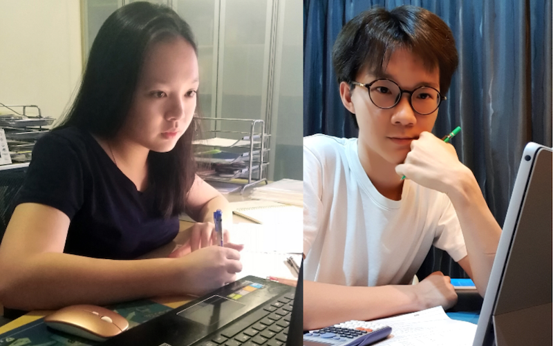 Just like Jane (left), Darren (right) found Heriot-Watt’s online platform surprisingly interactive and useful during their first semester. — Picture courtesy of Heriot-Watt University Malaysia. 