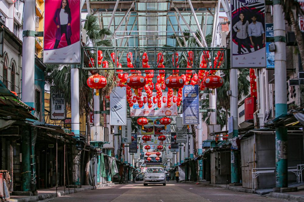 Nearly all of Chinatown’s street stalls remain shuttered, as the conditional Movement Control Order does not permit any business activities that can cause large crowds to gather on May 5, 2020. — Picture Hari Anggara