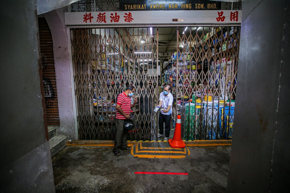 A hardware shop is partially open in Chinatown, along Jalan Petaling in Kuala Lumpur on May 5,2020. u00e2u20acu201d Picture Hari Anggara