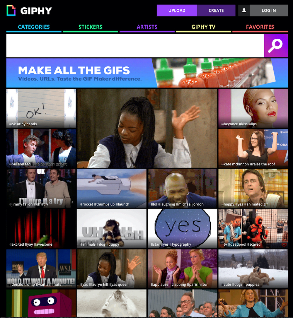 Facebook said Friday it had acquired the animated graphics startup GIPHY. u00e2u20acu201d Picture courtesy of Giphy