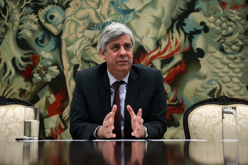 Portugal's Finance Minister and Eurogroup President Mario Centeno gestures during an interview with Reuters in Lisbon February 28, 2020. u00e2u20acu201d Reuters pic