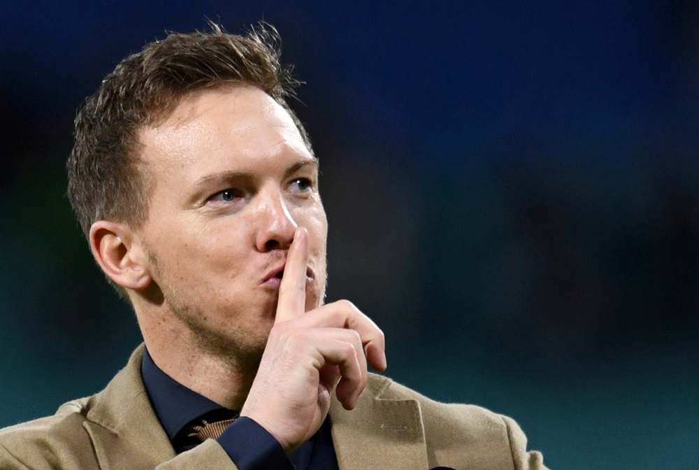 Leipzig coach Julian Nagelsmann celebrates after the match against Tottenham Hotspur at the Red Bull Arena in Leipzig, Germany March 10, 2020. u00e2u20acu201d Reuters pic