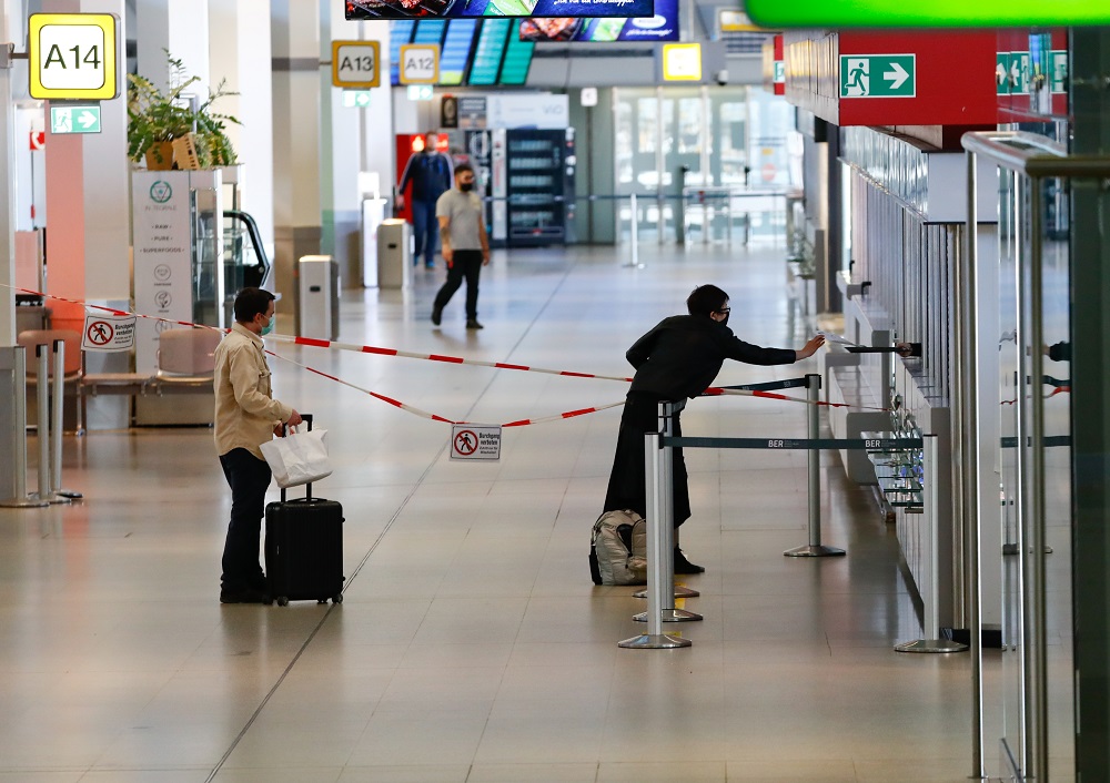 Travellers are seen at the Tegel airport as the spread of the coronavirus disease continues, in Berlin May 20, 2020. u00e2u20acu201d Reuters pic