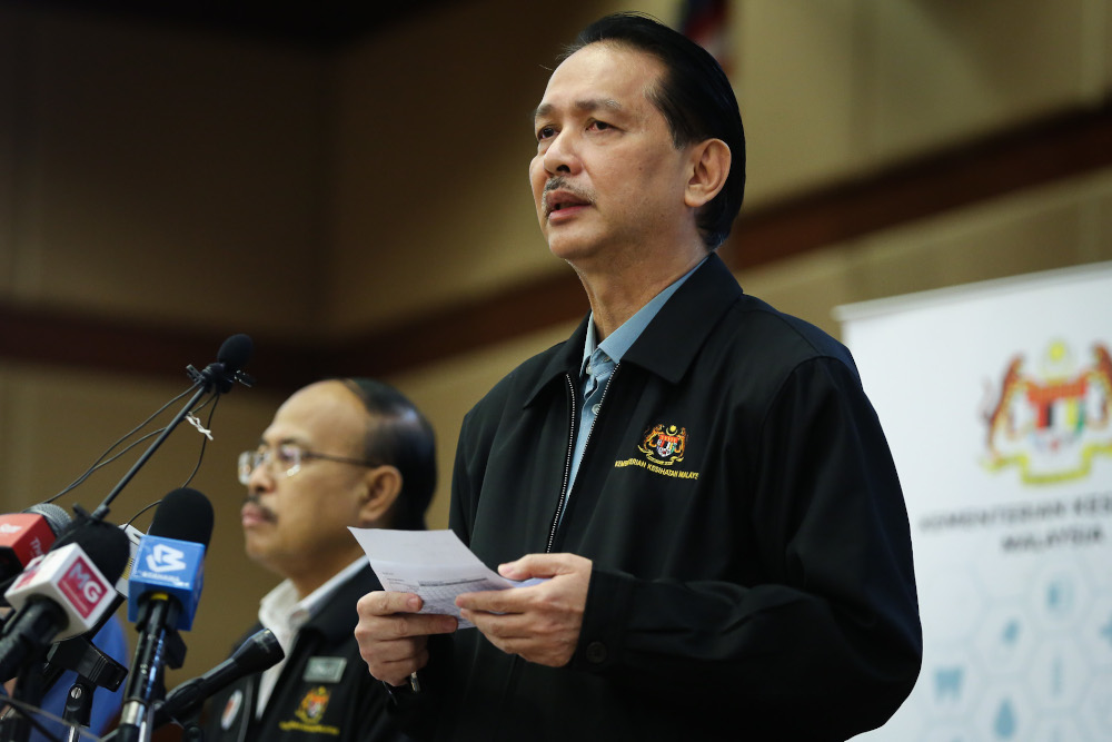 Health director-general Datuk Dr Noor Hisham Abdullah speaks during a press conference at the Ministry of Health in Putrajaya May 1, 2020. u00e2u20acu201d Picture by Yusof Mat Isa