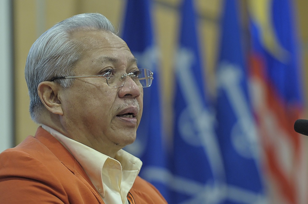 Barisan Nasional secretary-general Tan Sri Annuar Musa speaks at a press conference held at PWTC in Kuala Lumpur May 14, 2020. u00e2u20acu201d Picture by Shafwan Zaidon
