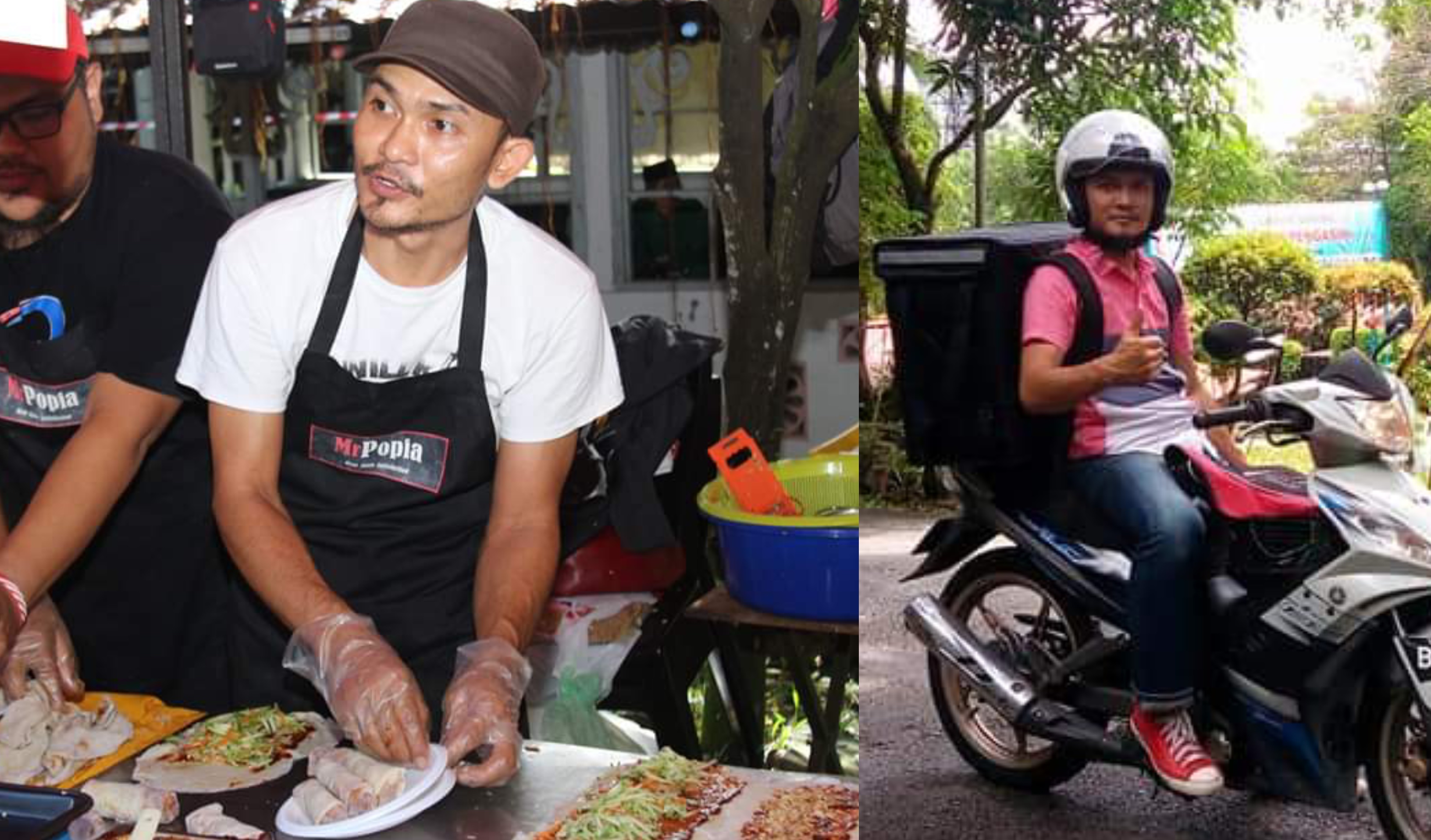 Mr Popia's Mohd Rizan has stepped in to do food delivery himself due to overwhelming demand. — Picture courtesy of Maybank