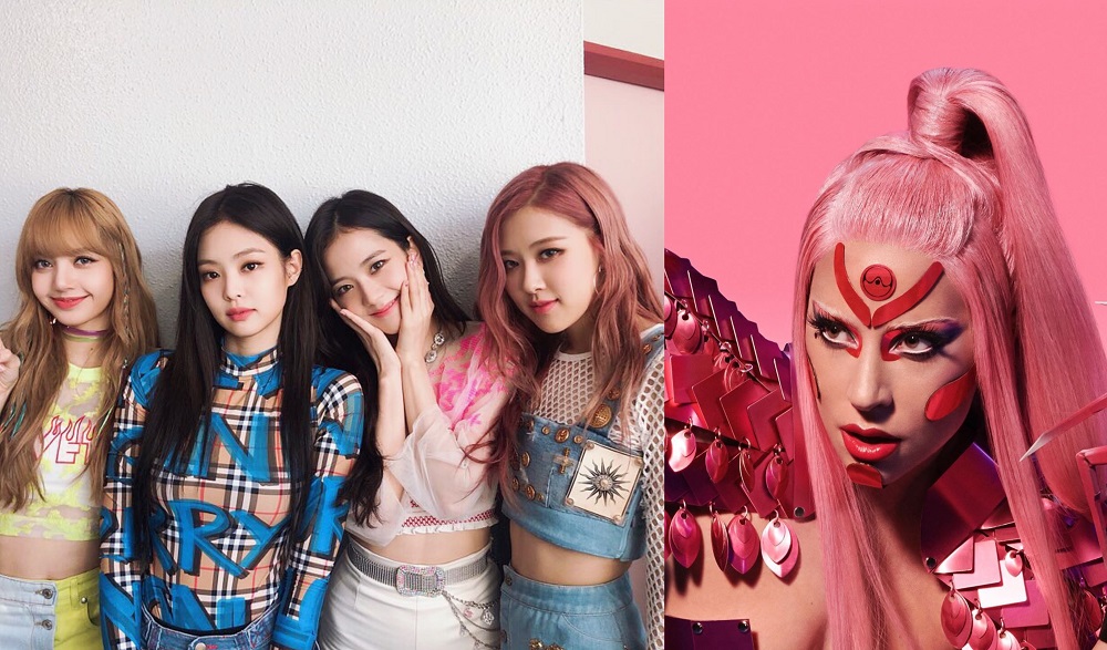 (From left) K-pop superstars Lisa, Jennie, Jisoo, and Rose will be joining forces with pop visionary Lady Gaga on her latest album. u00e2u20acu201d Picture via Instagram/blackpinkofficial and Instagram/ladygaga