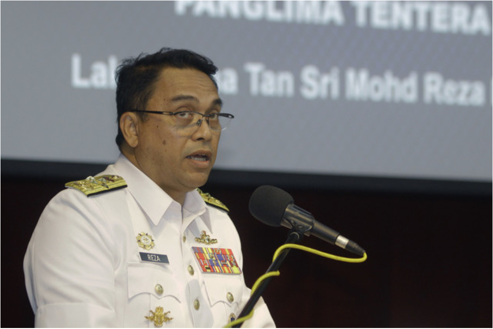 RMN chief Admiral Tan Sri Mohd Reza Mohd Sany speaks during an award ceremony in Kuala Lumpur January 10, 2020. u00e2u20acu201d Bernama pic