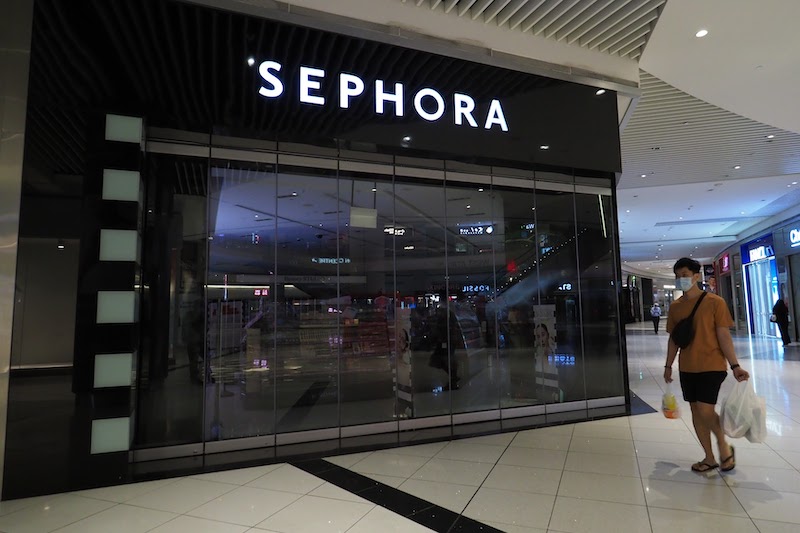 A Sephora spokesperson said that as a precaution, it will not be allowing the testing of cosmetics or offering makeover services. — TODAY pic