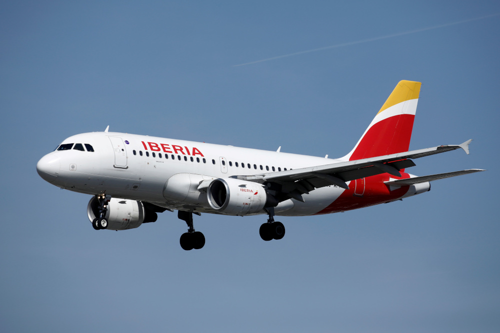 An Airbus A319-100 aircraft, operated by Iberia, lands at Orly Airport near Paris, France, September 6, 2019. u00e2u20acu201d Reuters pic 