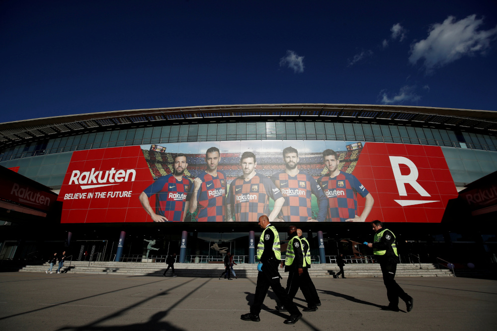 General view outside the Camp Nou stadium in Barcelona before the match between FC Barcelona v Real Sociedad March 7, 2020. u00e2u20acu201d Reuters pic 