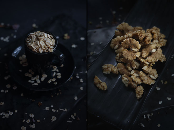 Rolled oats and walnuts add heft to these soft cookies