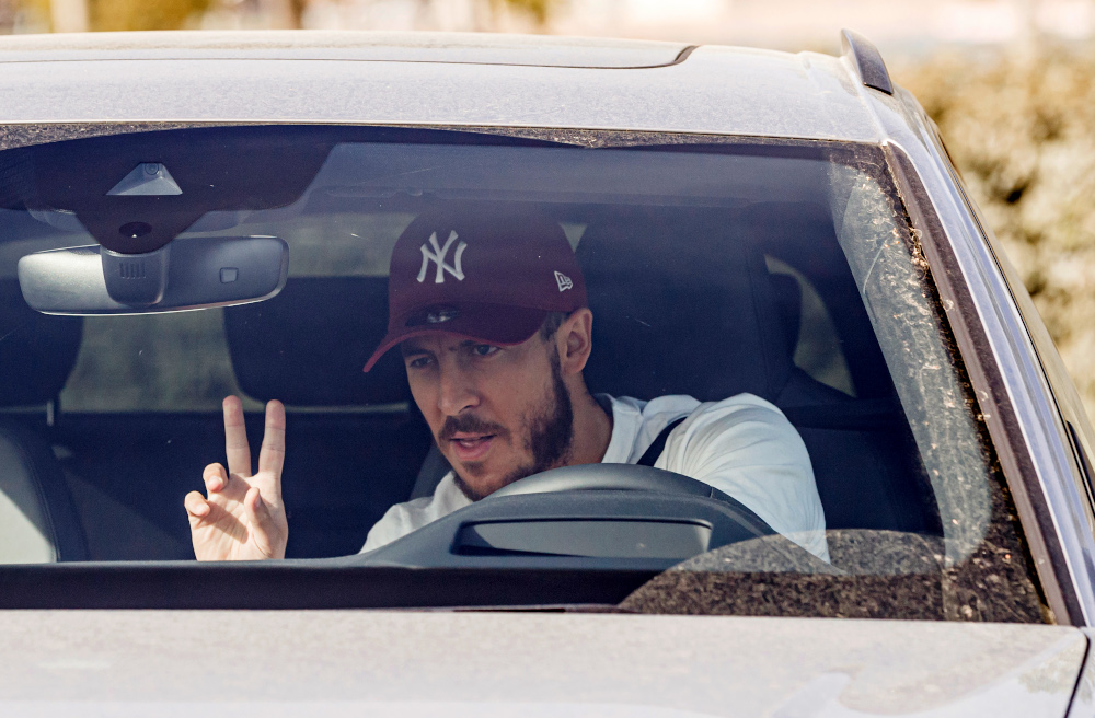 Real Madridu00e2u20acu2122s Belgian forward Eden Hazard arrives to undergo coronavirus tests at the Ciudad del Real Madrid training facilities in Valdebebas, Madrid, May 6, 2020. u00e2u20acu201d AFP pic