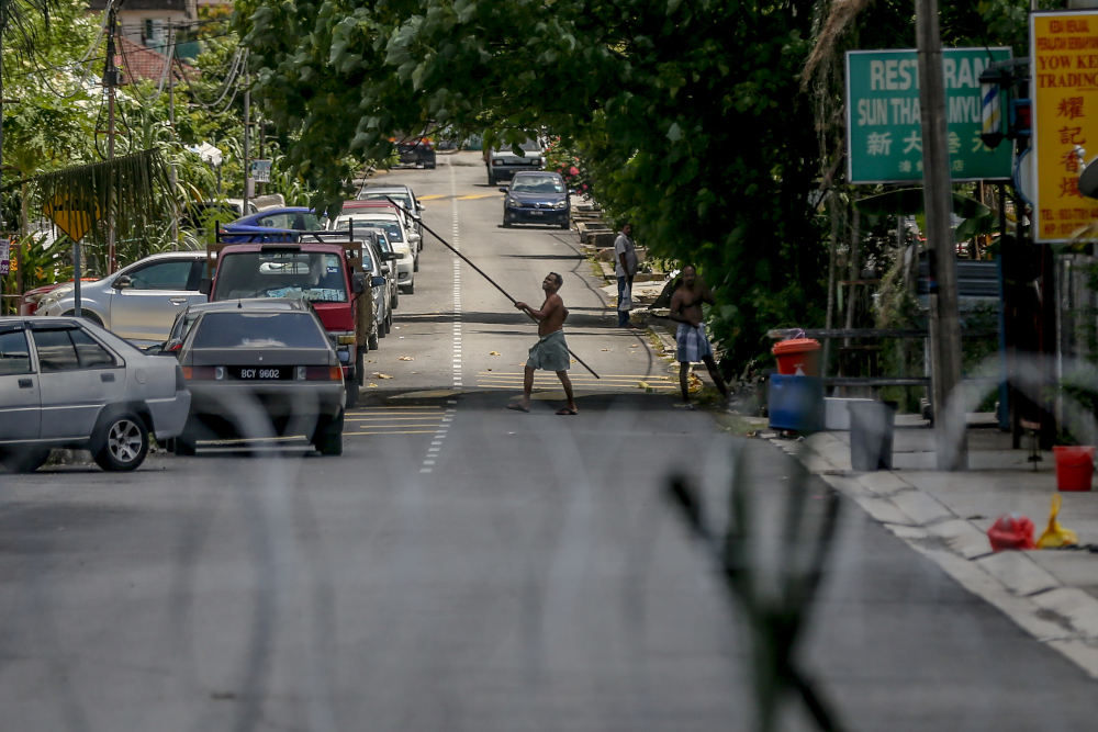 A general view of Petaling Jaya Old Town during the enhanced movement control order May 11, 2020. — Picture by Firdaus Latif