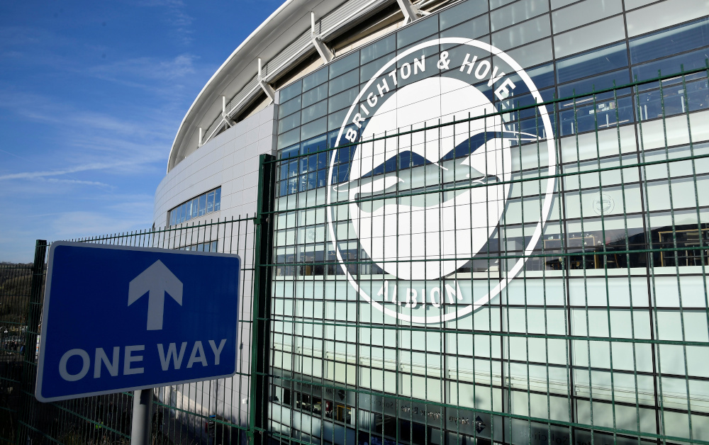 General view outside the stadium before the match at the American Express Community Stadium, Brighton, Britain, January 18, 2020. u00e2u20acu201d Reuters pic  nn