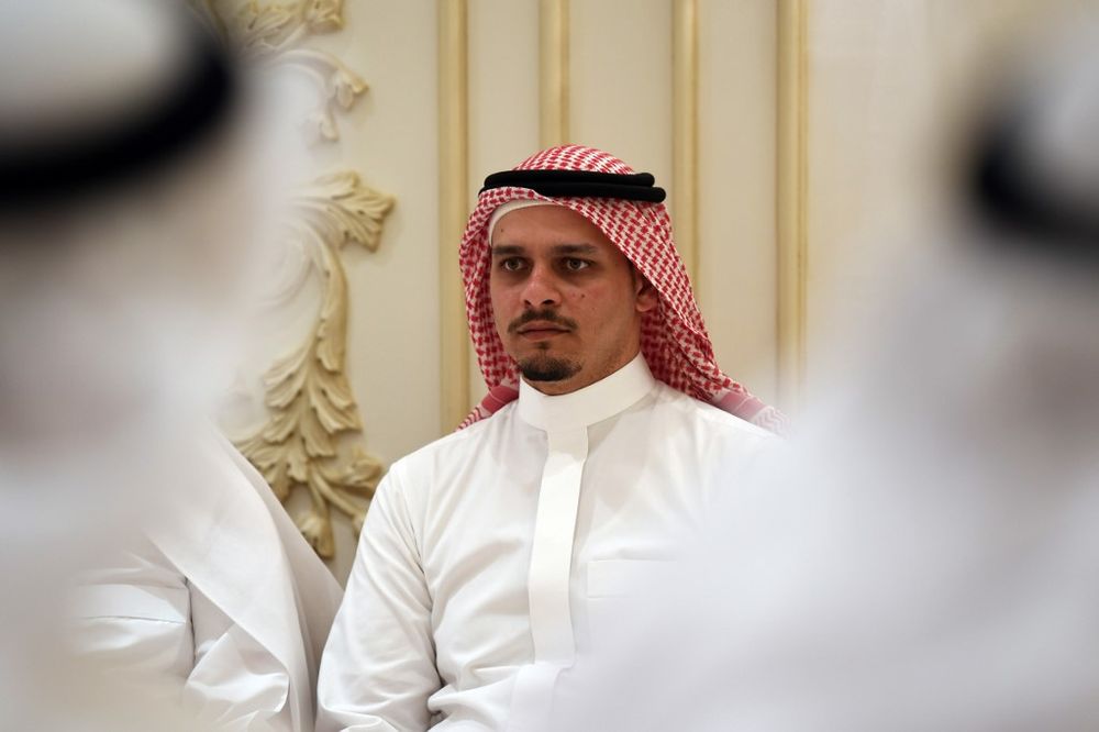 Salah Khashoggi, the son of murdered Saudi journalist Jamal Khashoggi, and his relatives receive mourners at an events hall in the Saudi coastal city of Jeddah on November 16, 2018. u00e2u20acu201d AFP pic