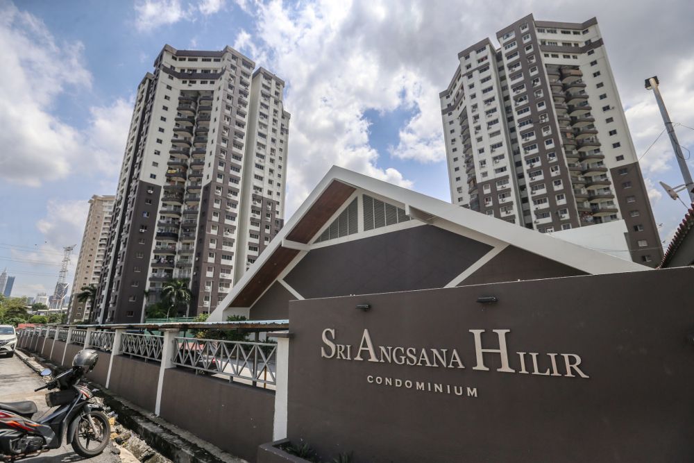 A general view of the Sri Angsana Hilir Condominium in Kuala Lumpur May 19, 2020. u00e2u20acu201d Picture by Firdaus Latif
