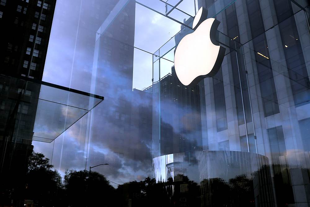 The Apple Inc logo is seen hanging at the entrance to the Apple store on 5th Avenue in Manhattan, New York October 16, 2019. u00e2u20acu201d Reuters pic