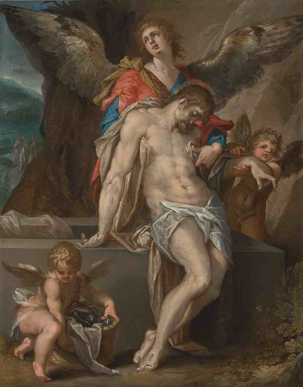 Bartholomeus Spranger (Antwerp, 21 March 1546-Prague, before 27 September 1611) The Body of Christ Supported by Angels, (Angel Pietu00c3u00a0), ca. 1587. u00e2u20acu201d Picture courtesy of Rijksmuseum via AFP