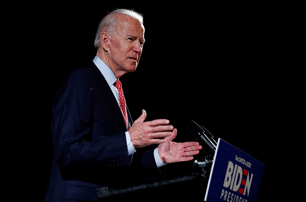 Democratic US presidential candidate Joe Biden speaks about responses to the Covid-19 pandemic at an event in Wilmington, Delaware March 12, 2020. u00e2u20acu201d Reuters pic