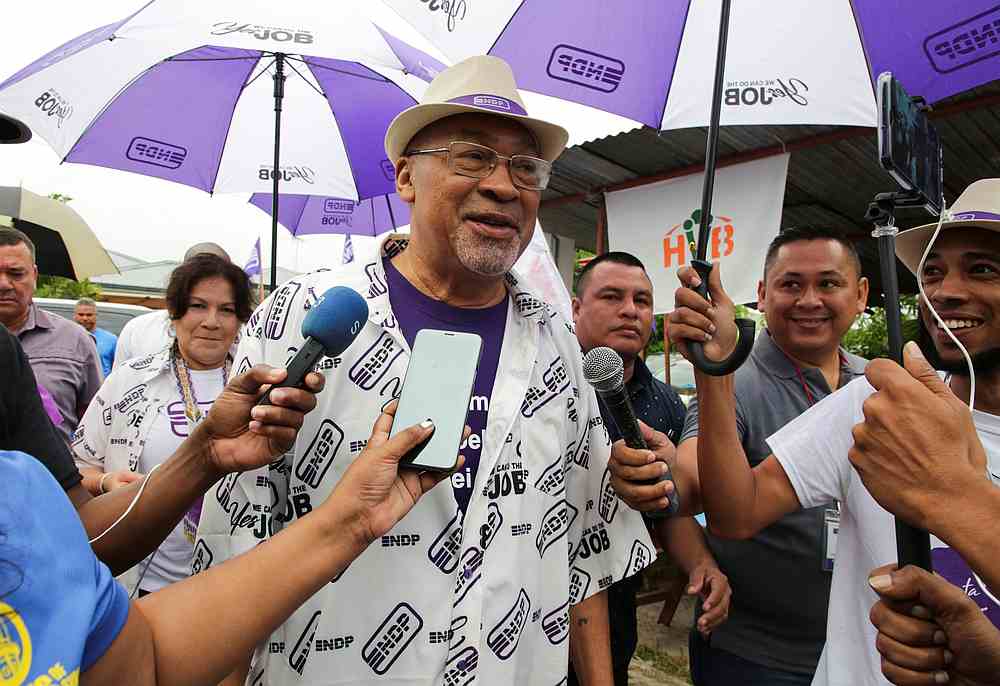 Desi Bouterse of the ruling National Democratic Party arrives to cast his vote during parliamentary elections in Paramaribo, Suriname May 25, 2020. u00e2u20acu201d Reuters pic