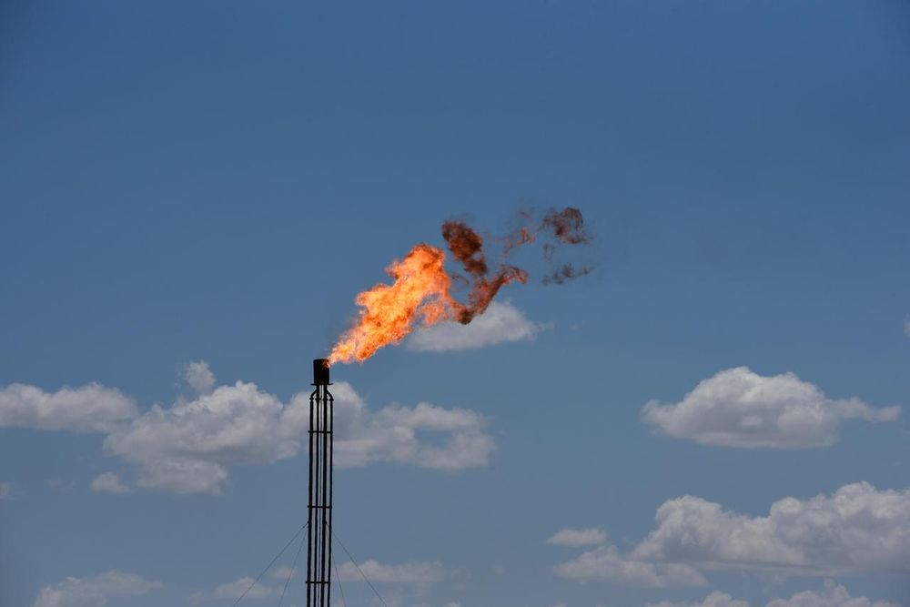 A flare burns off excess gas from a gas plant in the Permian Basin oil production area near Wink, Texas US August 22, 2018. u00e2u20acu201d Reuters pic