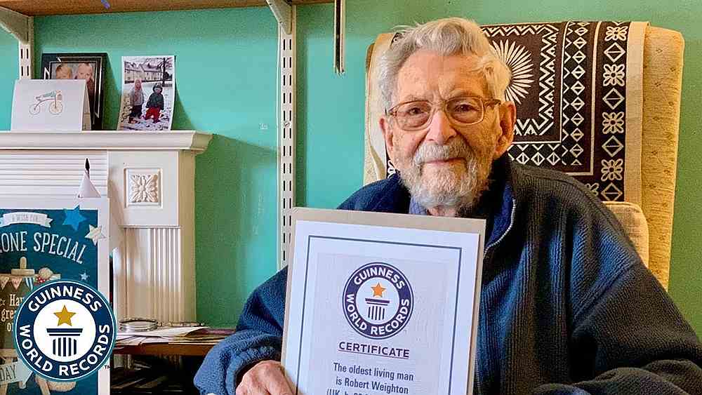 Image of Bob Weighton from the YouTube video 'World's Oldest Man is 112-year-old Englishman u00e2u20acu201d Guinness World Records'