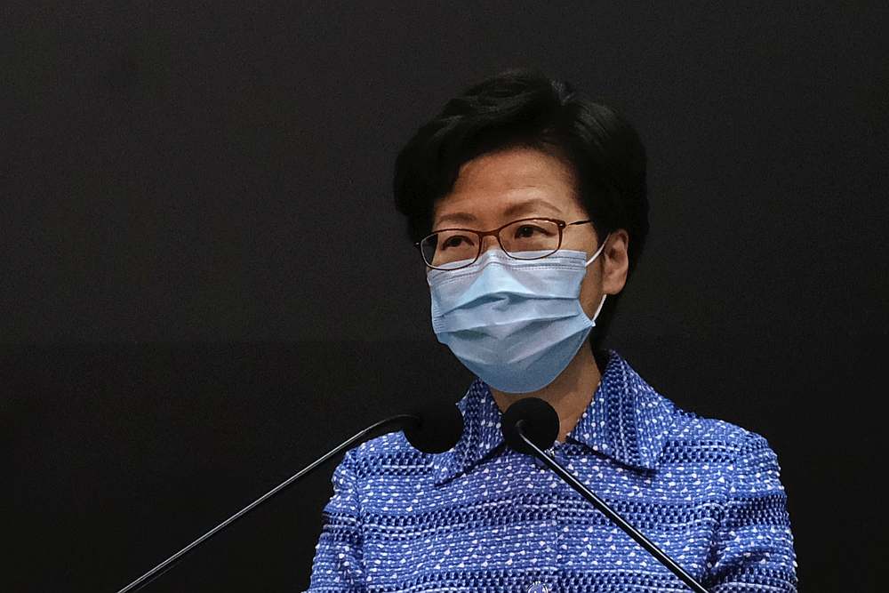 Hong Kong Chief Executive Carrie Lam speaks during a news conference in Hong Kong May 26, 2020. u00e2u20acu201d Reuters pic 