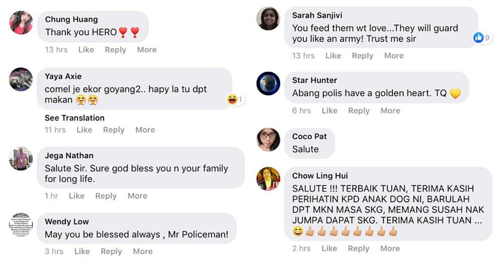 Social media users were full of praise for the officer. — Screengrab via Facebook/ Aman Shah II