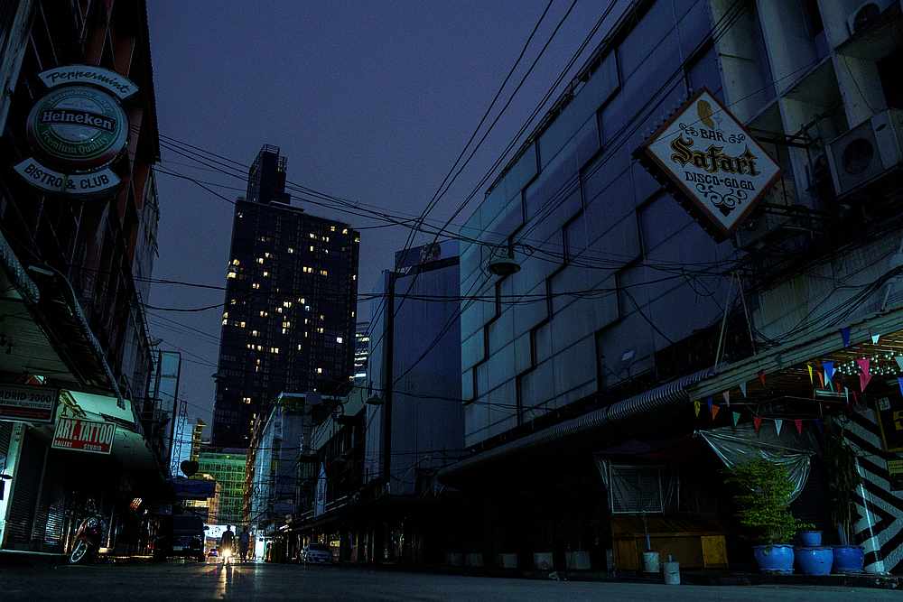 General view of the almost empty Patpong nightlife and sex trade district, which is usually crowded with tourists, during the Covid-19 outbreak in Bangkok, Thailand May 26, 2020. u00e2u20acu201d Reuters pic