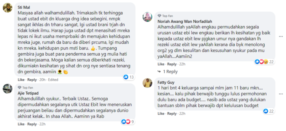 Social media users were full of praise for Ebit and his team. — Facebook screengrab