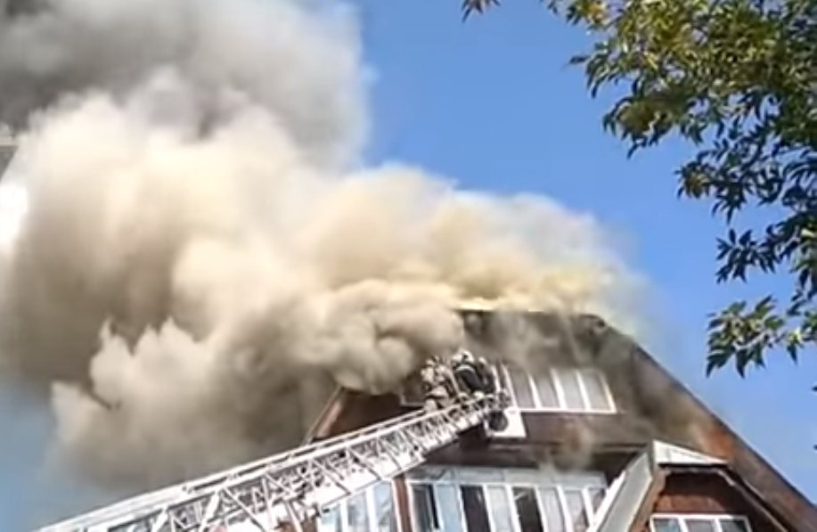 Screengrab from the YouTube video 'Russia: At least 3 dead as fire ravages Krasnoyarsk nursing home.'