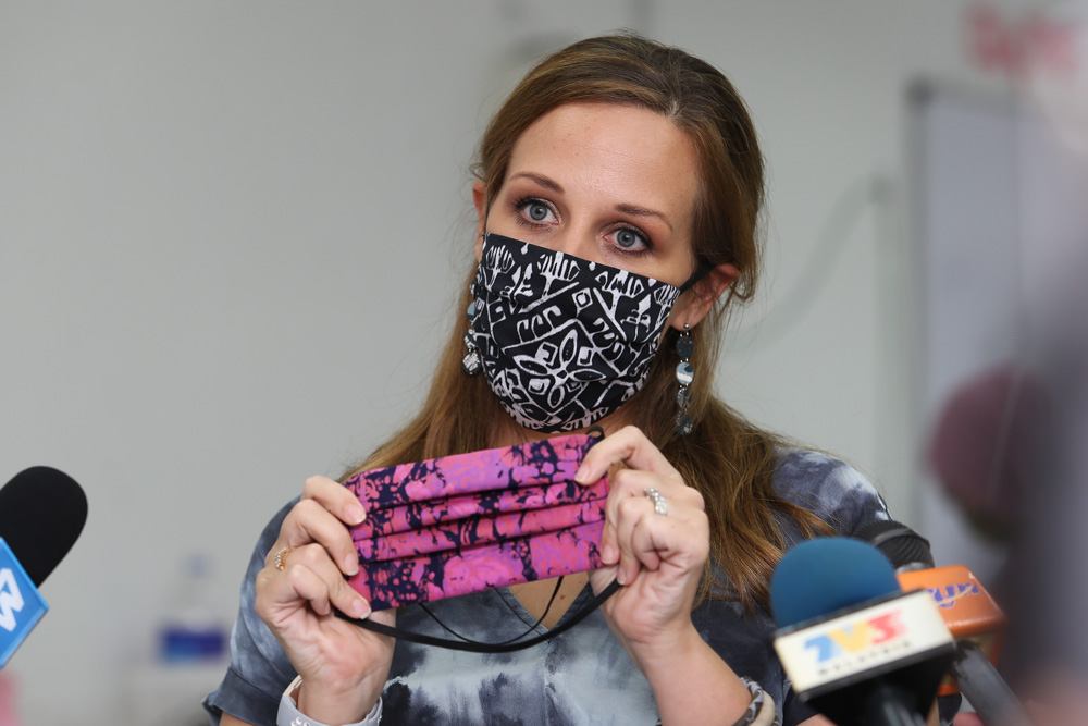 Blair says shifting towards making PPE and reusable masks was essential to safeguard the employment of the seamstresses she works with. — Picture by Choo Choy May