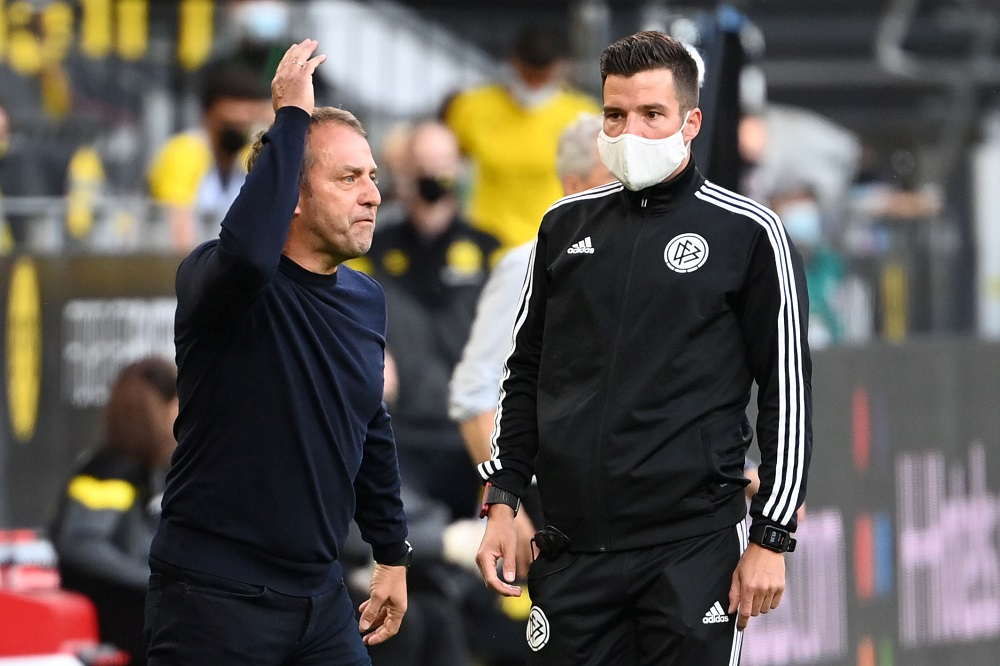 Bayern Munich coach Hansi Flick reacts during the match against Borussia Dortmund, May 26, 2020. u00e2u20acu2022 Reuters pic
