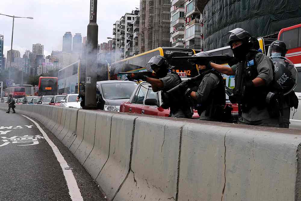 Riot police use rubber bullets to disperse anti-government protesters during a march against Beijing's plans to impose national security legislation in Hong Kong, China May 24, 2020. u00e2u20acu201d Reuters pic