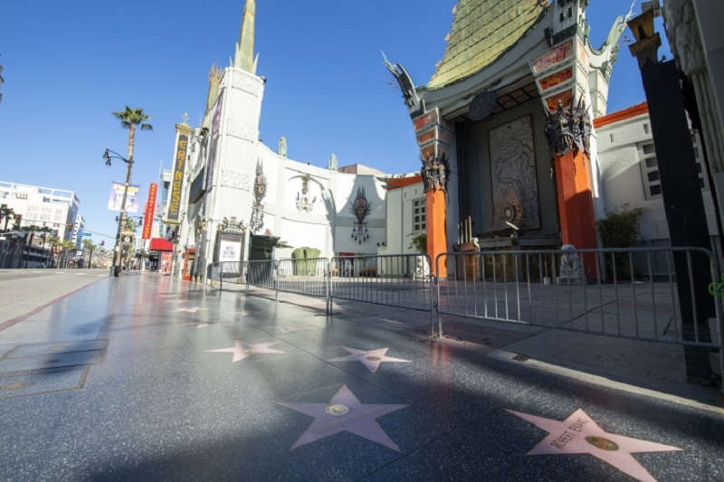 An empty Hollywood Blvd is pictured amid the coronavirus pandemic on April 15, 2020 in Los Angeles, California. u00e2u20acu2022 AFP pic